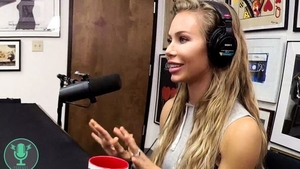 Large tits blonde Nicole Aniston riding a dick after interview