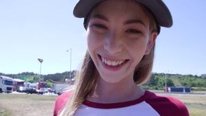 Nailed rough in company with petite teen chick