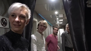 Short hair mature orgy in club