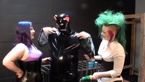 Fetish femdom in the company of doll