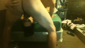 Brunette throat fuck on live cam