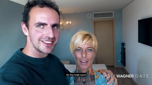 Facial outside amongst blue eyes skinny german amateur