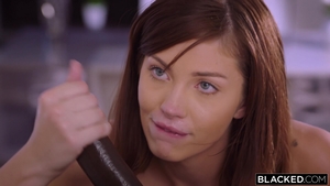 Hard pounding accompanied by tattooed Leah Winters
