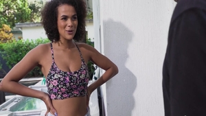Ebony Alina Ali cock sucking