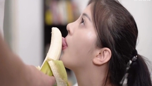 Horny young asian babe masturbation