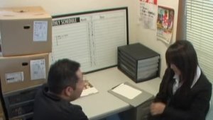 Curvy amateur voyeur creampied in office