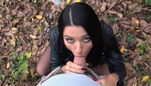 Public Agent: Large boobs Ania Kinski POV blowjob