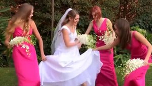 Solo bride Aurielee Summers and Malena Morgan masturbating
