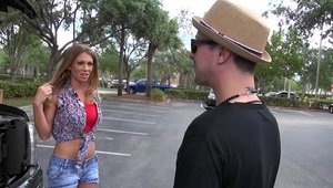 MILF Hunter: April Mae alongside Jessy Jones blowjob