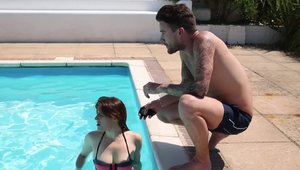 Joy Bear - Samantha Bentley and Luke Hotrod bends over